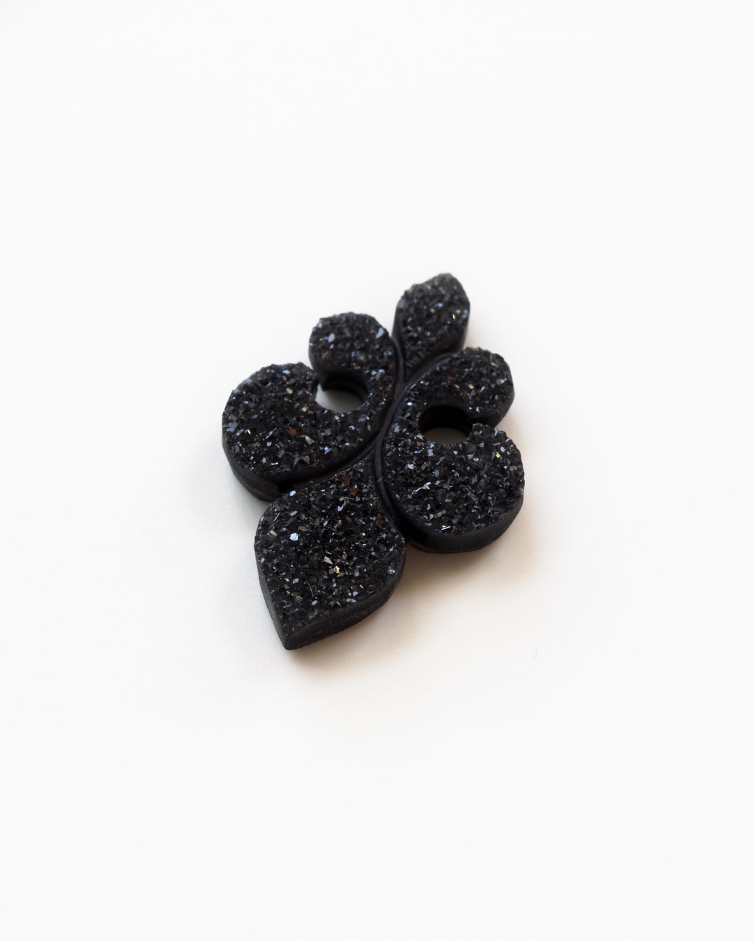 Black Fleur-de-lis Agate Drusy